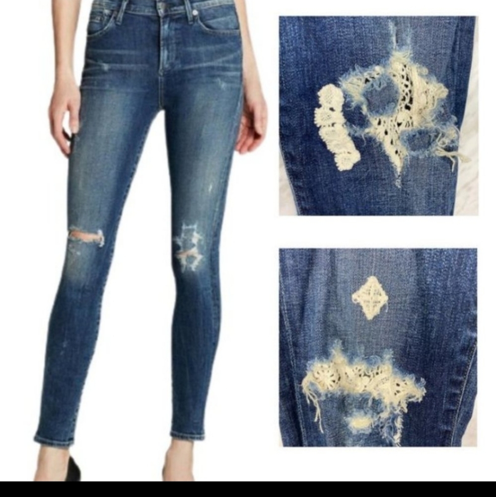 Citizens of Humanity Rocket High Rise Distress Skinny Jeans